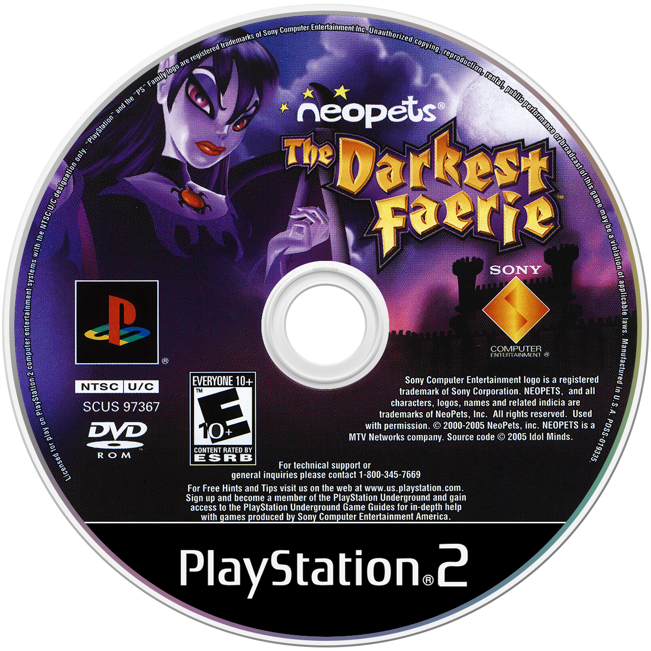 NeoPets the Darkest Faerie media 4 for Playstation 2